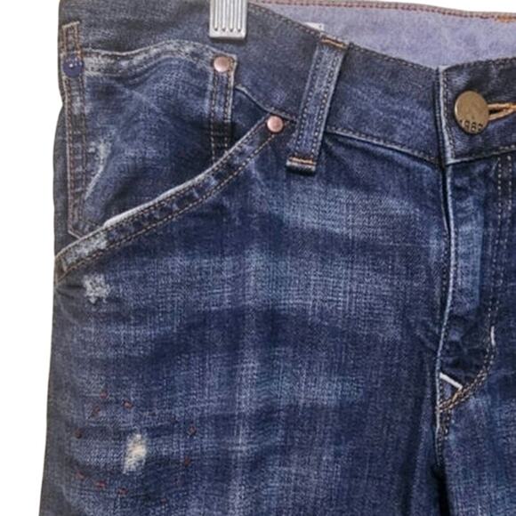 Gap 1969 Easy Straight Jeans Distressed Low Rise Women's Size 26/2 Casual - Picture 4 of 8